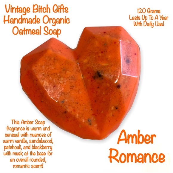 New VintageBitch Gifts - Amber Romance Organic Oatmeal Soap - Orange - Picture 1 of 10